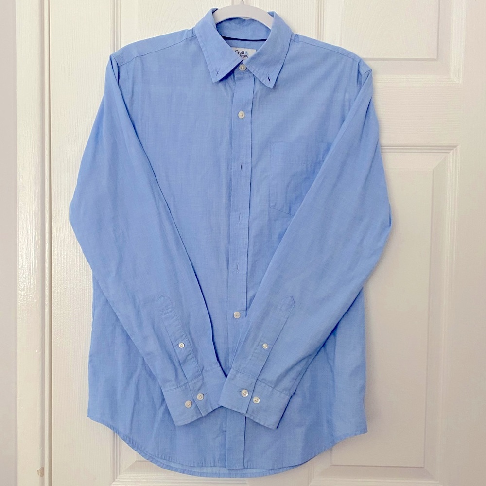 Almost New Men’s Small Croft & Barrow Light Blue 👔 Dress Shirt